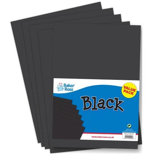 Black A3 Card 220gsm (Pack of 50) Paper & Card