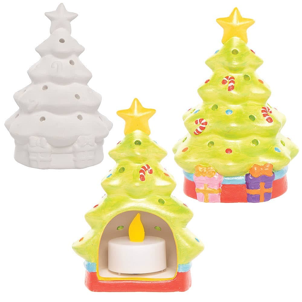 Ceramic Christmas Tree Tealight Holders (Box of 3) Christmas Crafts