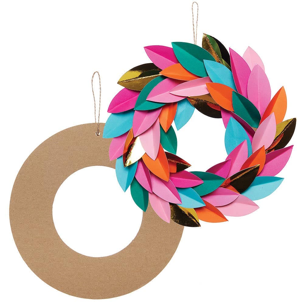 Craft Wreaths (Pack of 10) Cardboard, 21cm Diameter, Design Your Own, Craft Blanks & Bases