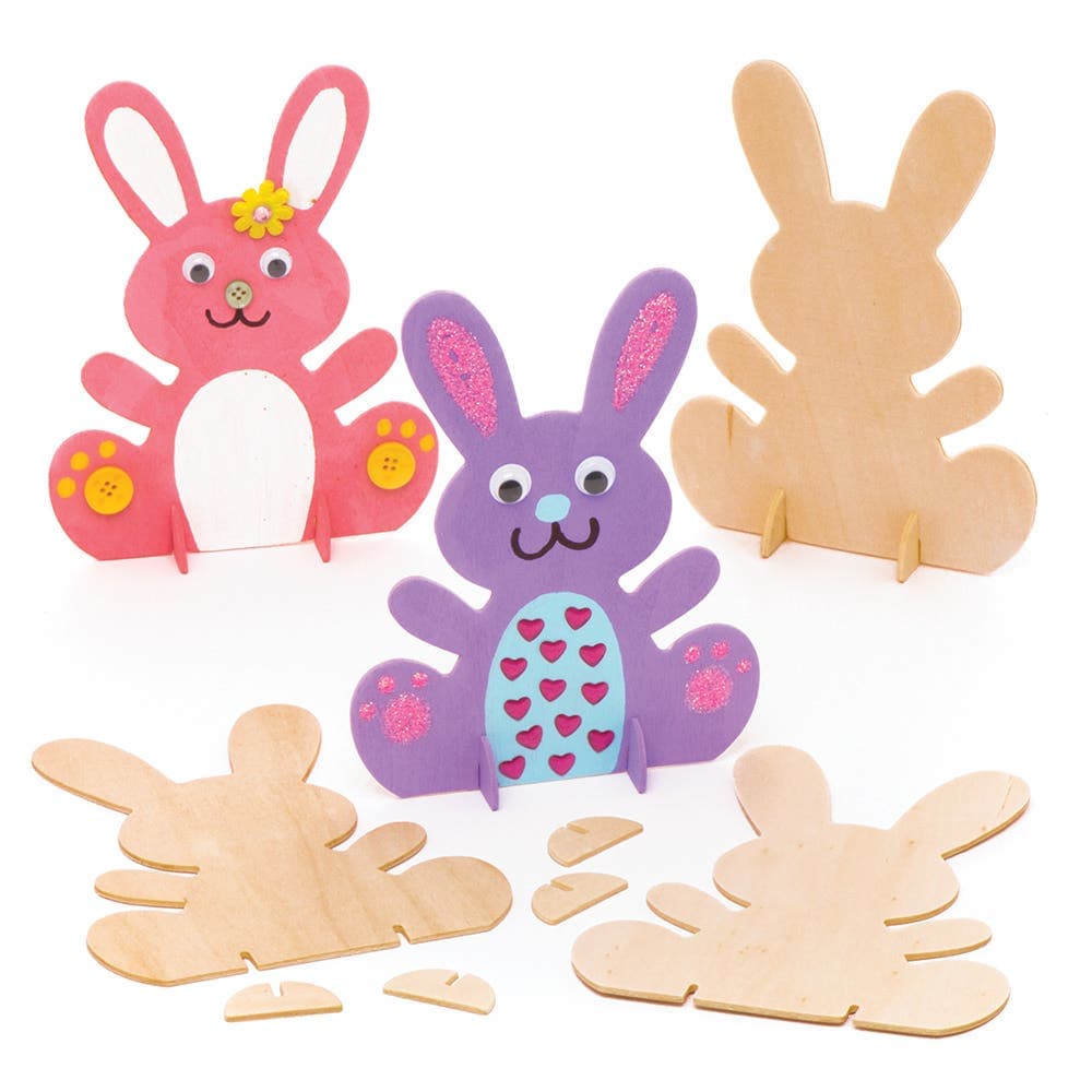 Stand-up Wooden Bunnies (Pack of 6) Decoration Craft Kits