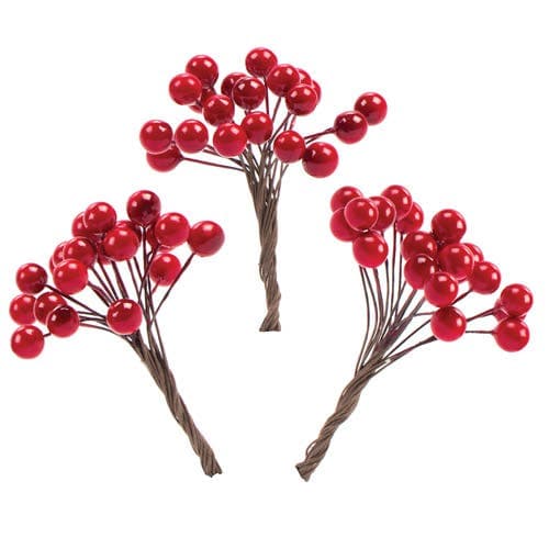 Artificial Red Berries (Pack of 100) Natural Craft Materials, Decorations, Collages & Displays, Plastic