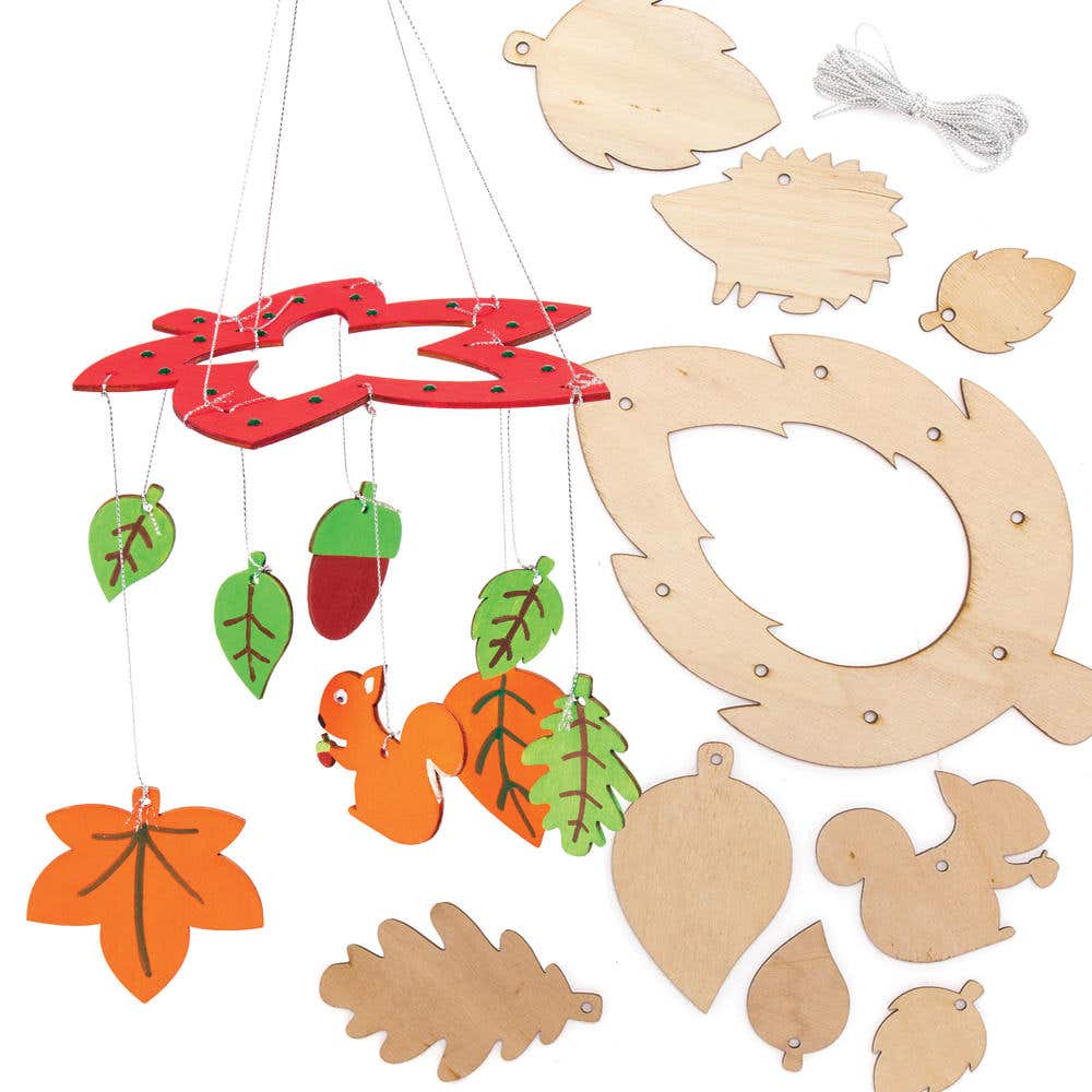 Autumn Wooden Mobile Kits (Pack of 2) Art Craft Kits