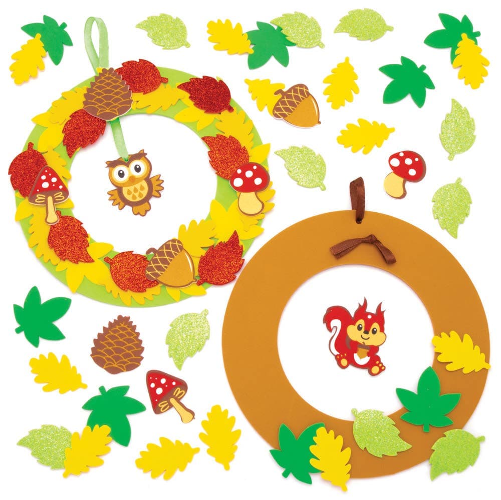 Autumn Wreath Kits (Pack of 3) Decoration Craft Kits