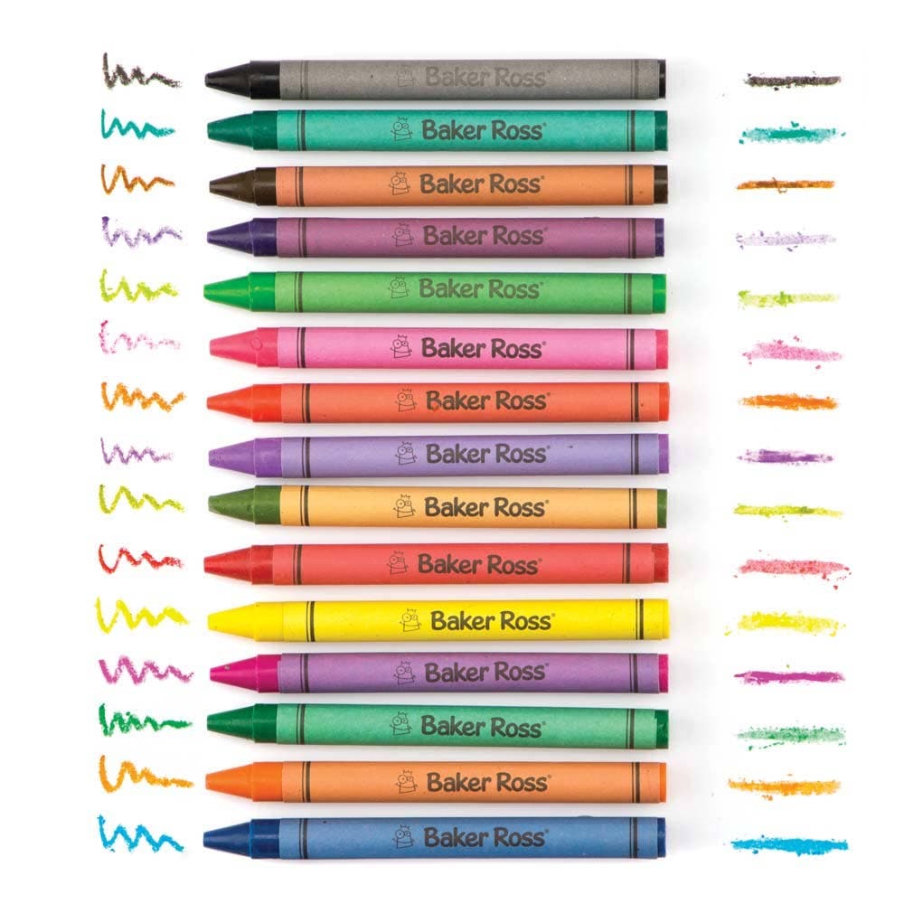 Crayons Value Pack (Tub of 96) 16 Asssorted Colours, 8.5cm Wax Crayon, Crafting Essentials