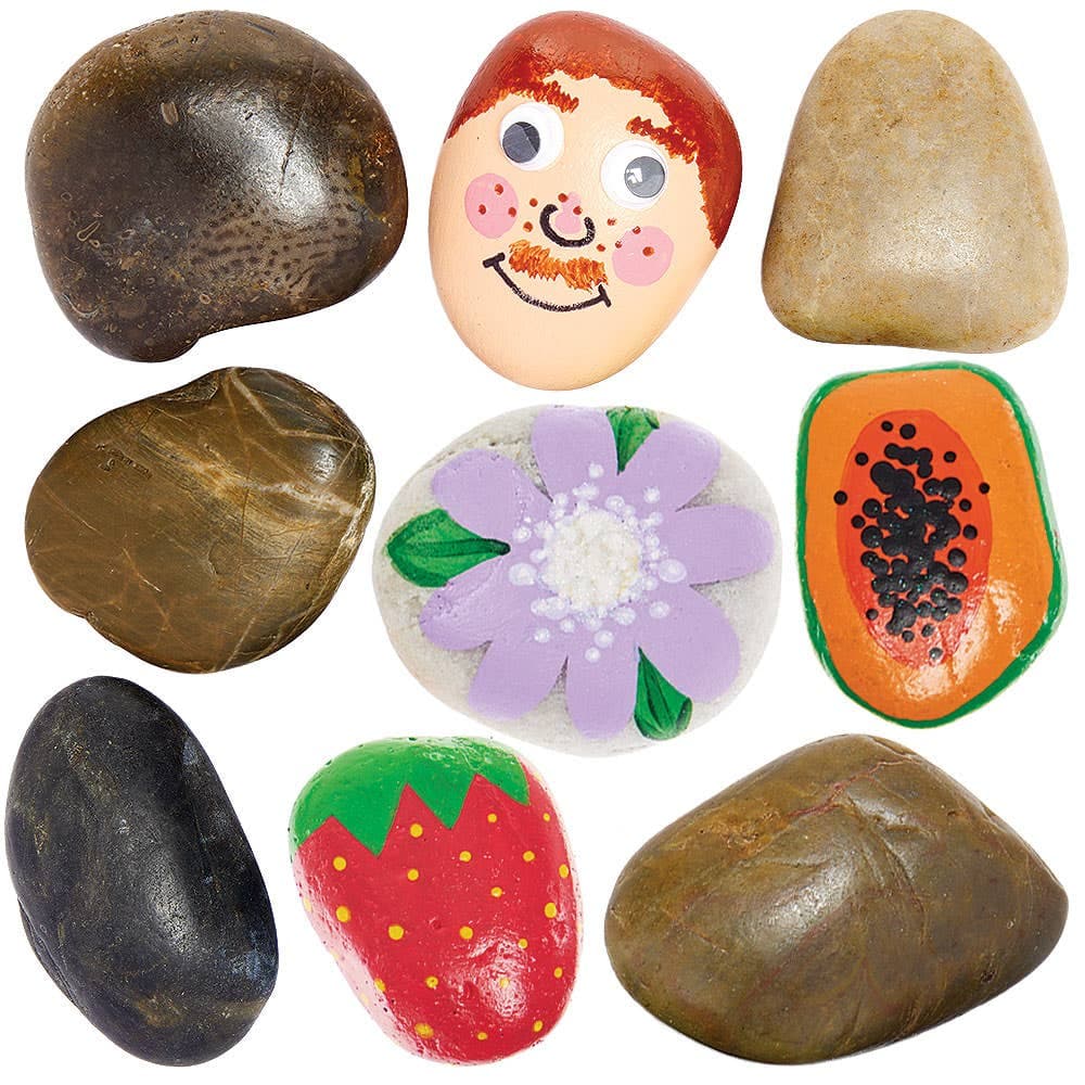 Painting Stones (Per pack) Approx 8-10 Stones Per Pack, Approx Size 7cm, Natural Craft Materials