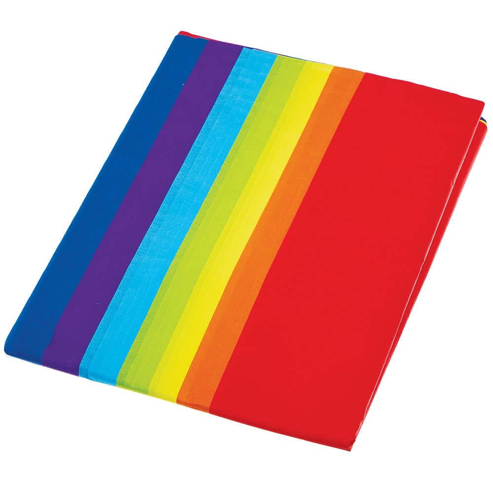 Rainbow Colours Tissue Paper Value Pack (Pack of 28) Paper & Card 7 assorted colours - Dark Blue, Light Blue, Green, Yellow, Orange, Red & Pink