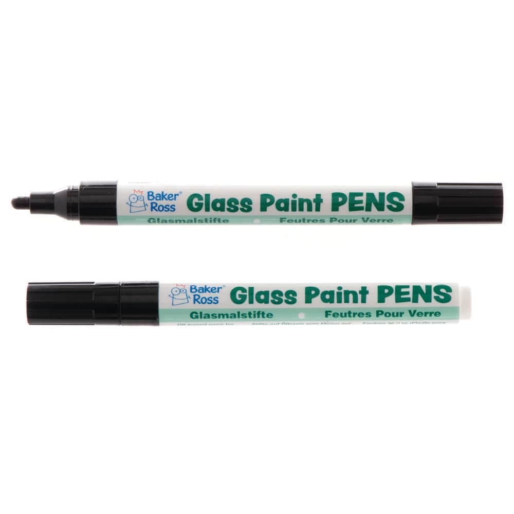 Glass Painting Outline Paint Pens (Pack of 2) | Decorate On Glass, Acrylics & More, Dishwasher Resistant