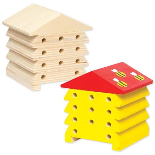 Wooden Bee Houses (Box of 2) Nature Craft Kits