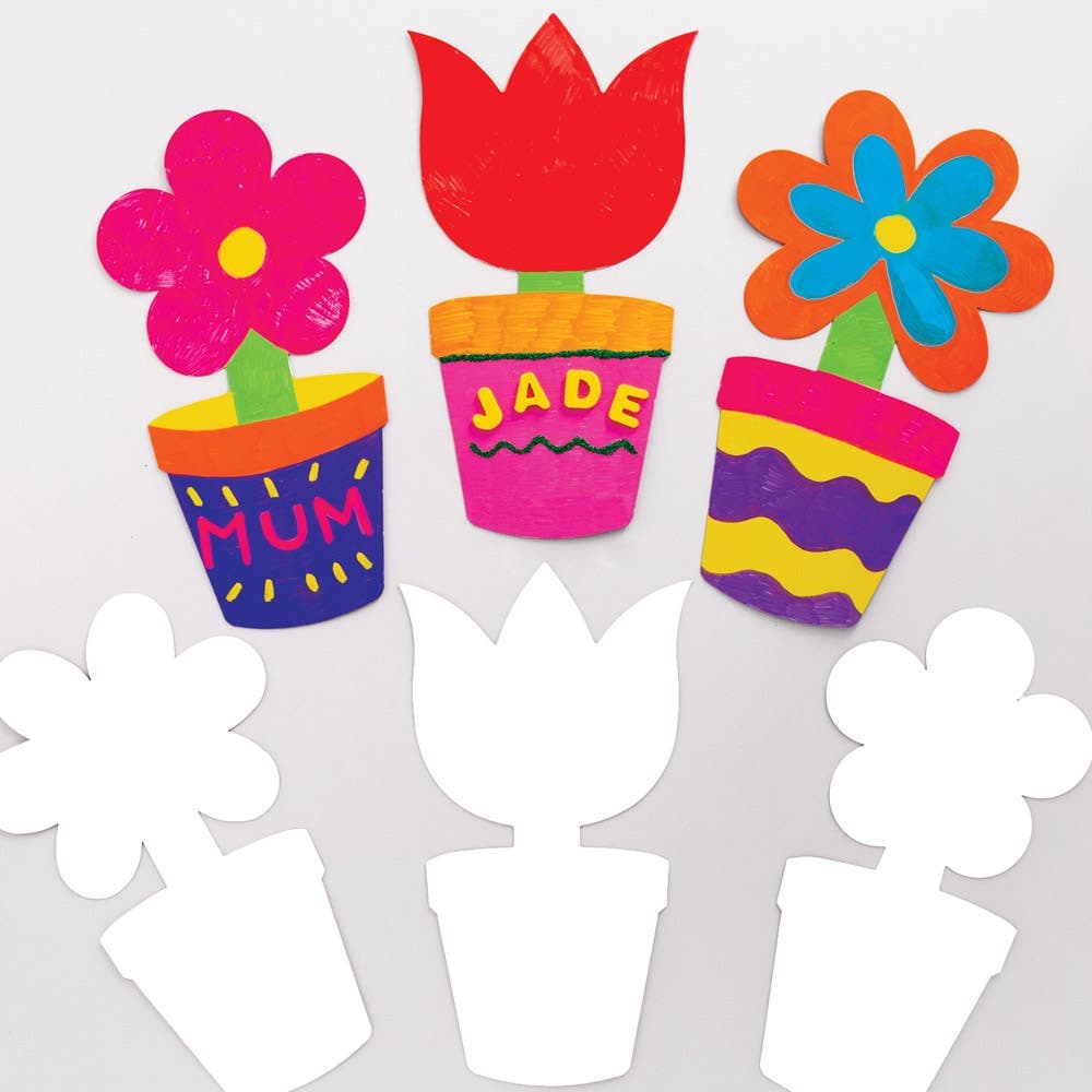 Flowerpot Card Blanks (Pack of 30) Craft Blanks & Bases