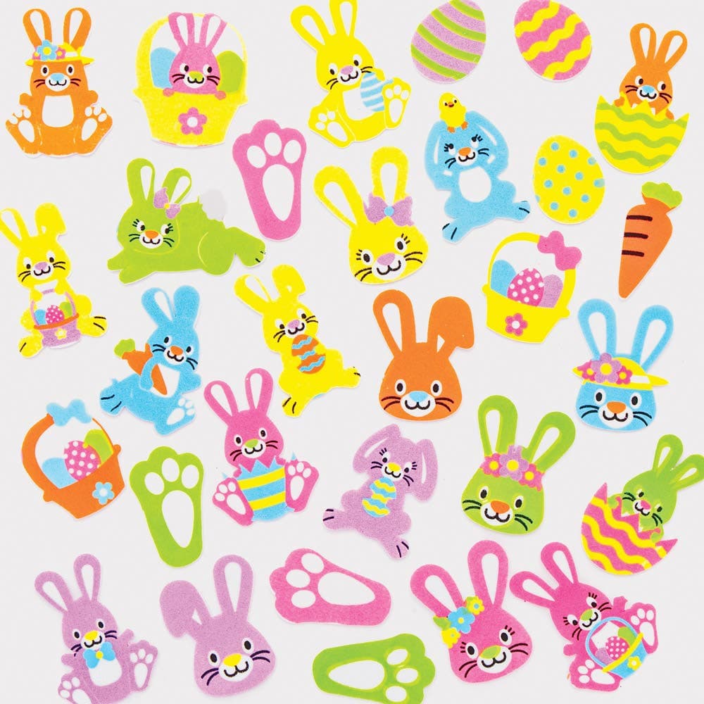 Bunny Foam Stickers (Pack of 120) Easter Craft Supplies
