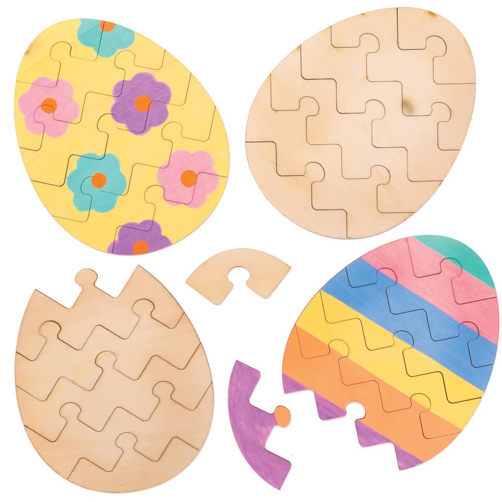 Easter Egg Wooden Puzzles (Pack of 5), Easter Toys, Size 17cm x 13.5cm