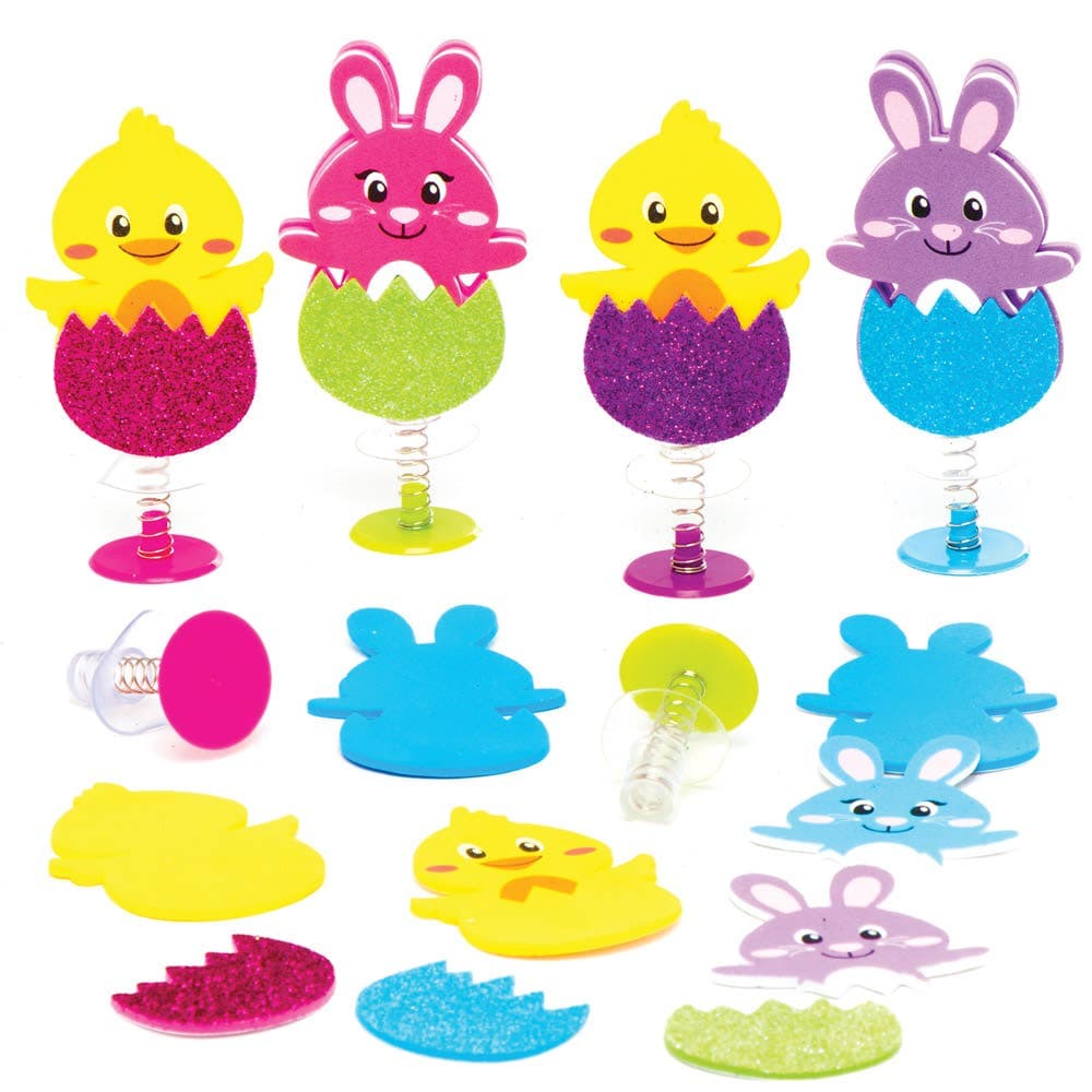 Easter Jump-up Kits (Pack of 8) Easter Crafts For Kids 4 assorted colours - Green, Pink, Blue & Purple