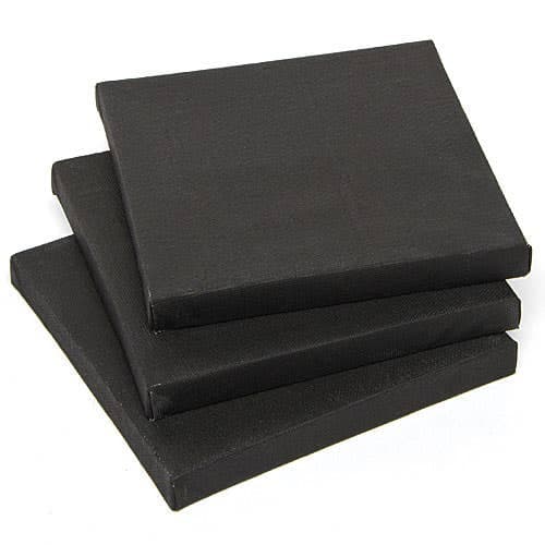 Black Mini Painting Canvases (Pack of 3) Art Supplies, Art Materials