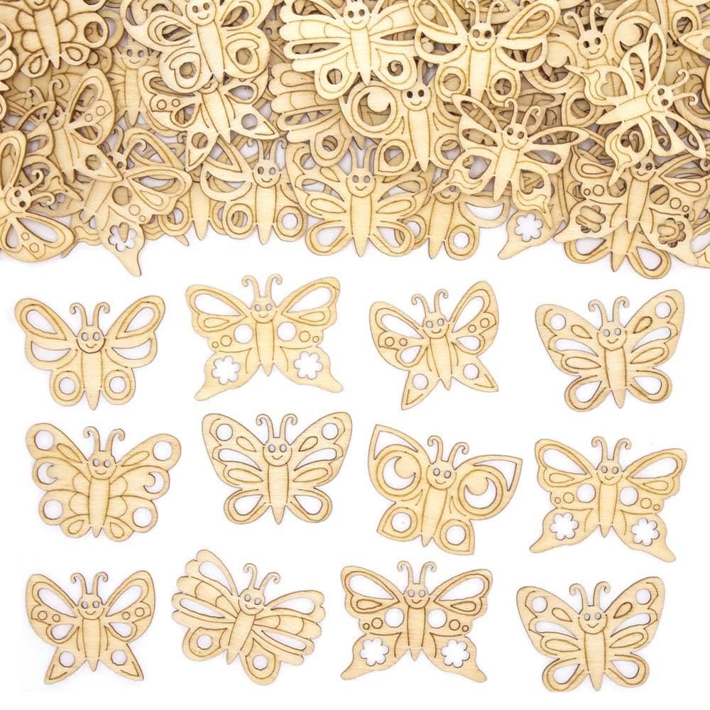 Butterfly Mini Wooden Shapes (Pack of 72) Craft Blanks & Bases