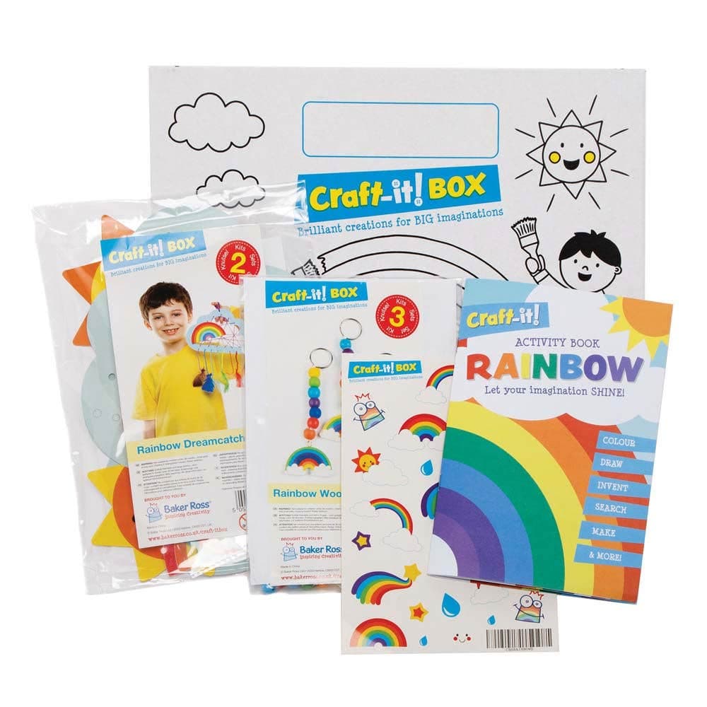 Baker Ross Rainbow Craft-it! BOX (Each) Fun & Educational Crafts With Activity Book