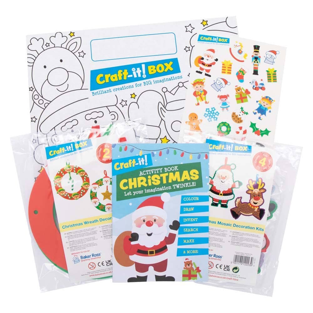 Baker Ross Christmas Craft-it! BOX (Each) Fun & Educational Crafts With Activity Book