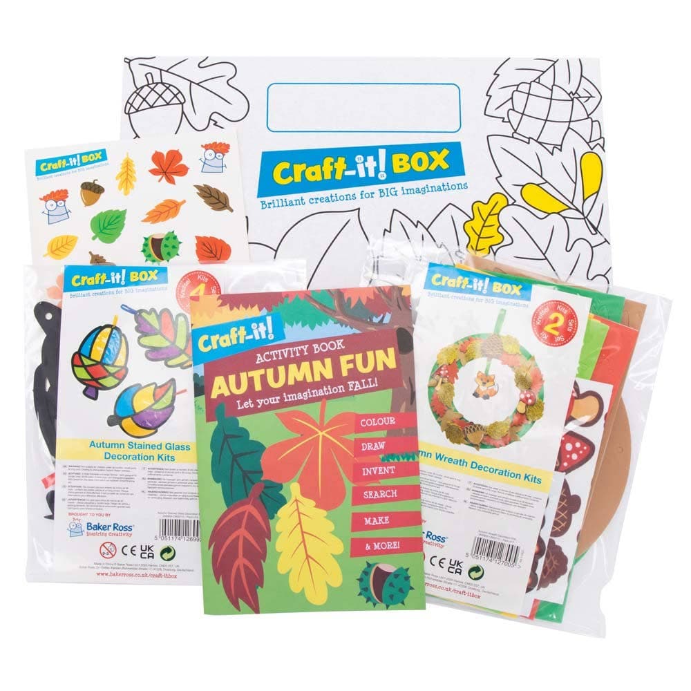 Baker Ross Autumn Craft-it! BOX (Each) Fun & Educational Crafts With Activity Book