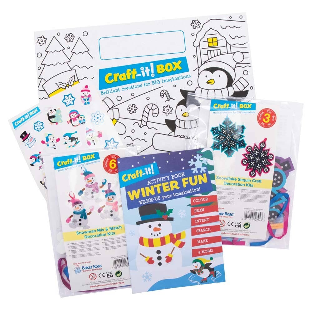 Baker Ross Winter Craft-it! BOX (Each) Fun & Educational Crafts With Activity Book