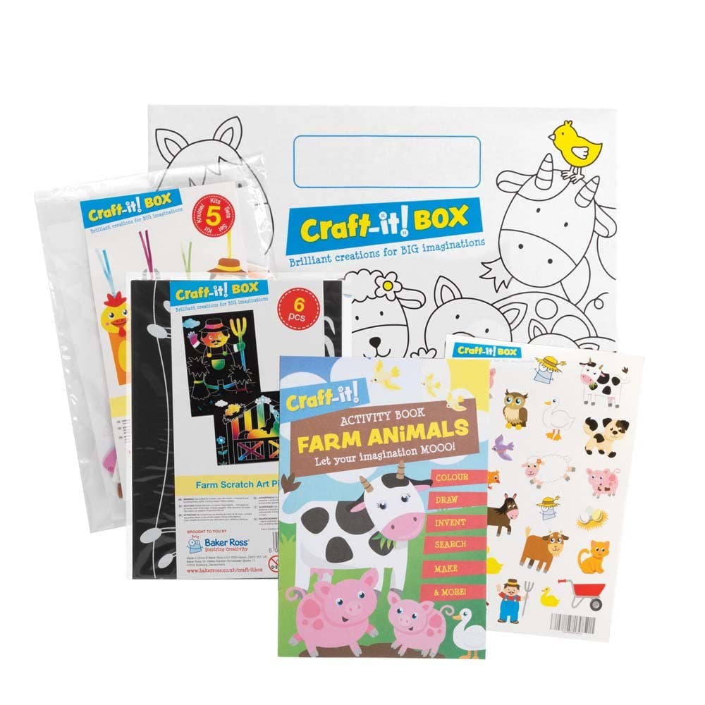Baker Ross Farm Craft-it! BOX (Each) Fun & Educational Crafts With Activity Book