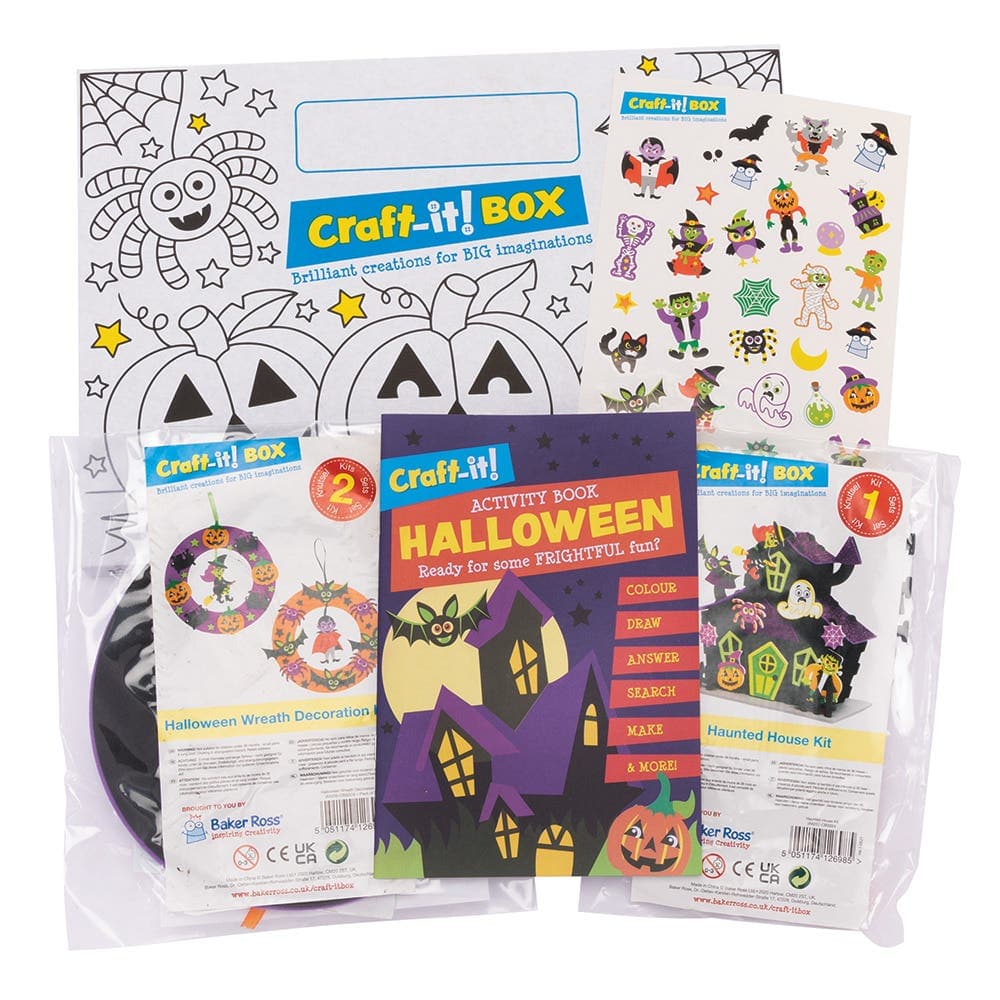 Baker Ross Halloween Craft-It! BOX (Each) Fun & Educational Crafts With Activity Book