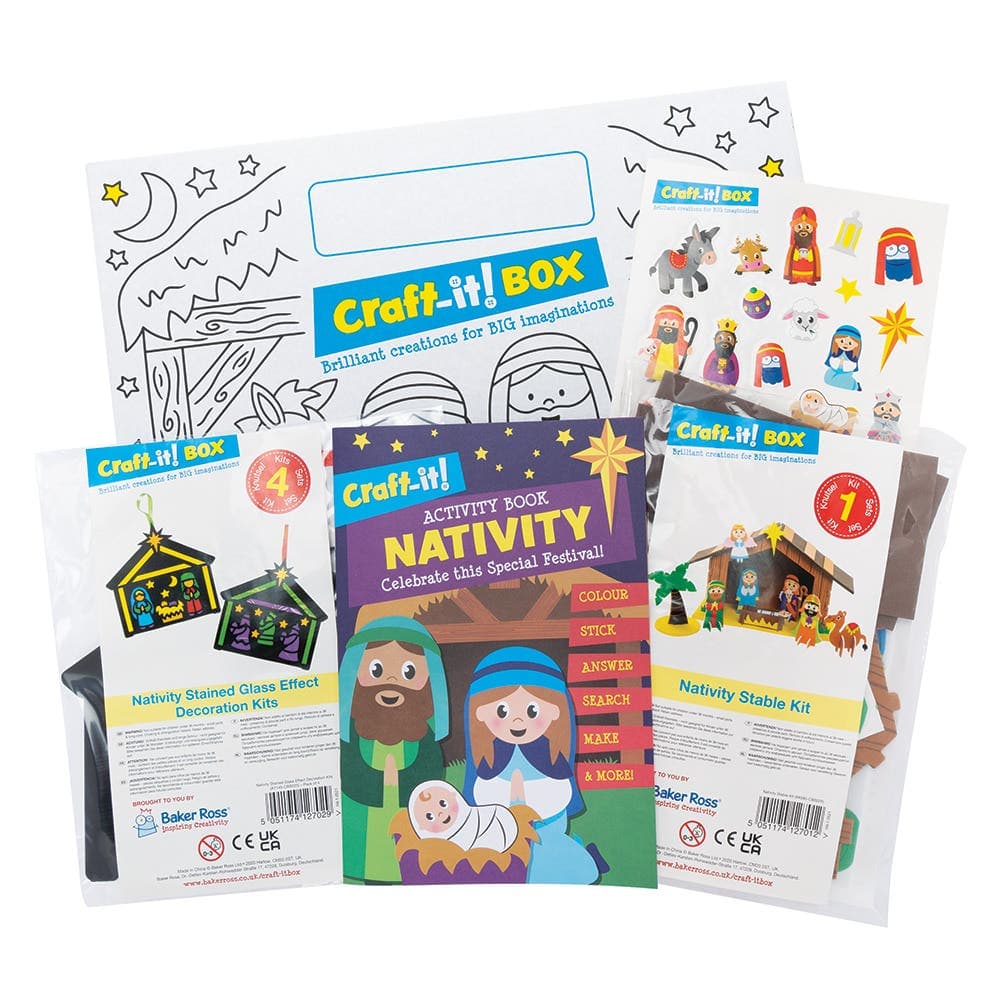 Baker Ross Nativity Craft-it! BOX (Each) Fun & Educational Crafts With Activity Book