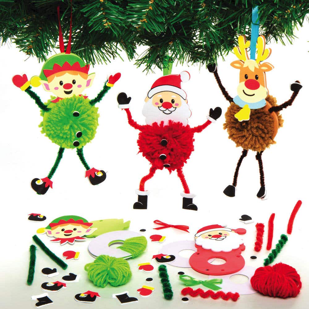 Christmas Pom Pom Kits (Pack of 3) Christmas Crafts