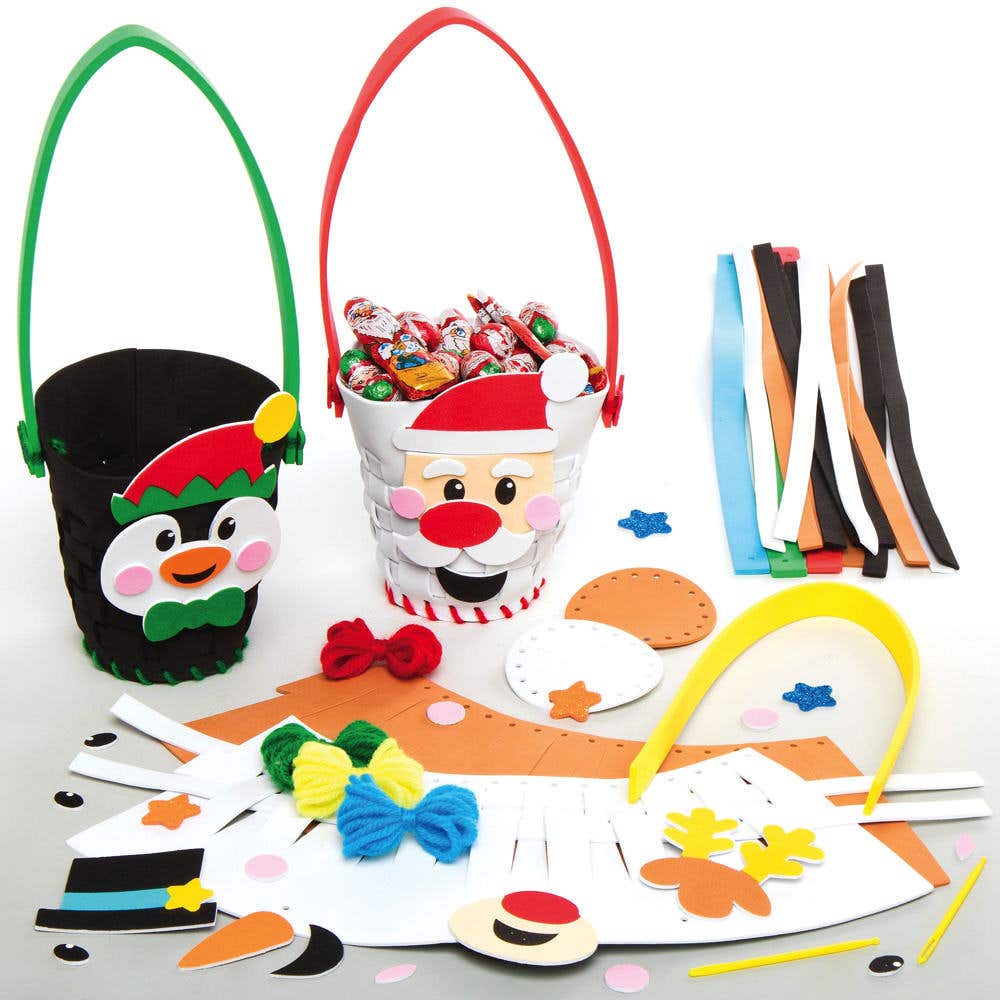 Christmas Weaving Basket Kits (Pack of 4) Christmas Crafts