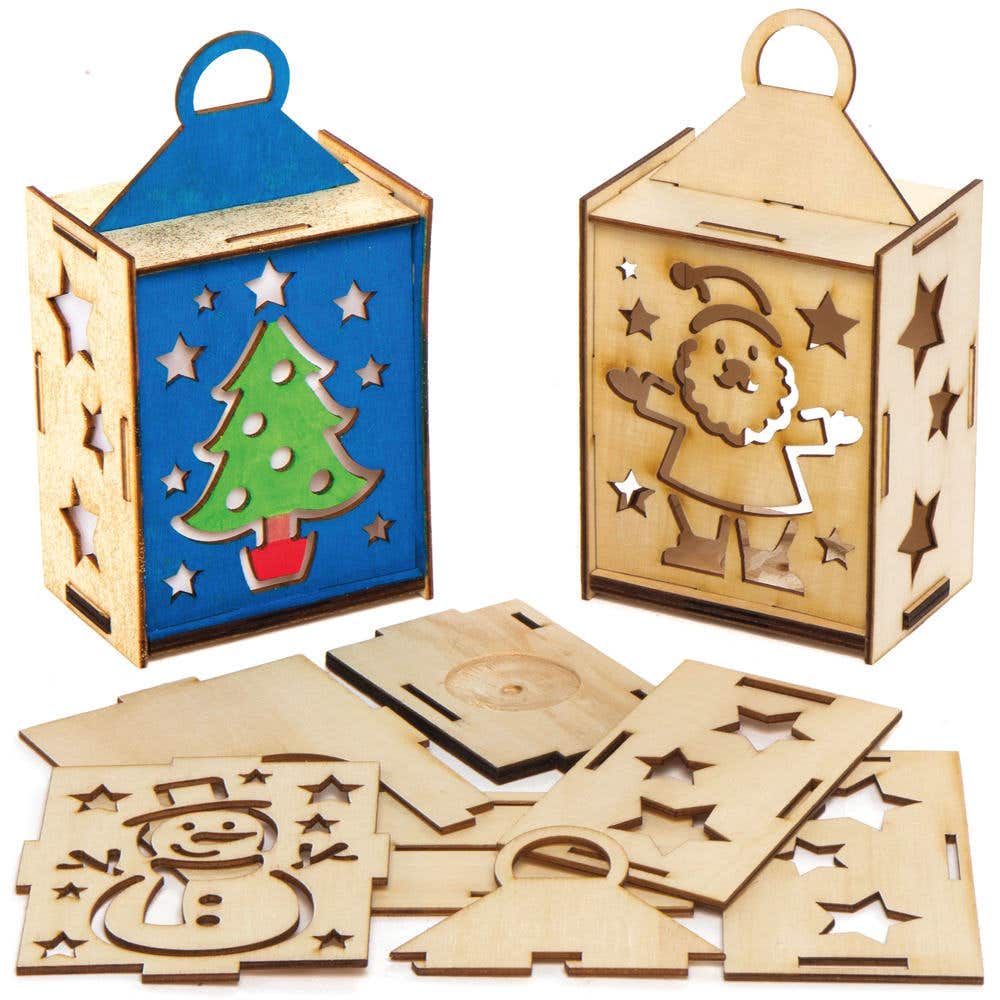 Wooden Christmas Lantern Kits (Pack of 3) Christmas Crafts