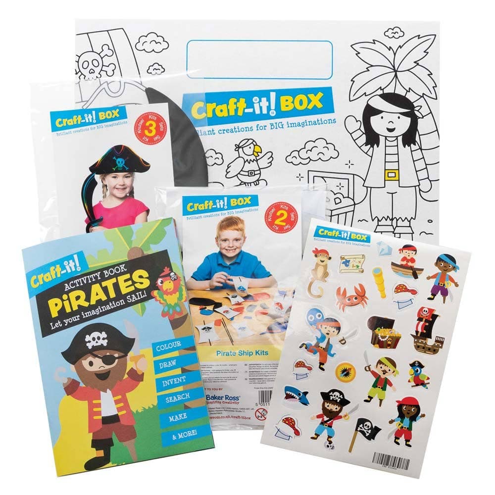 Baker Ross Pirate Craft-it! BOX (Each) Fun & Educational Crafts With Activity Book