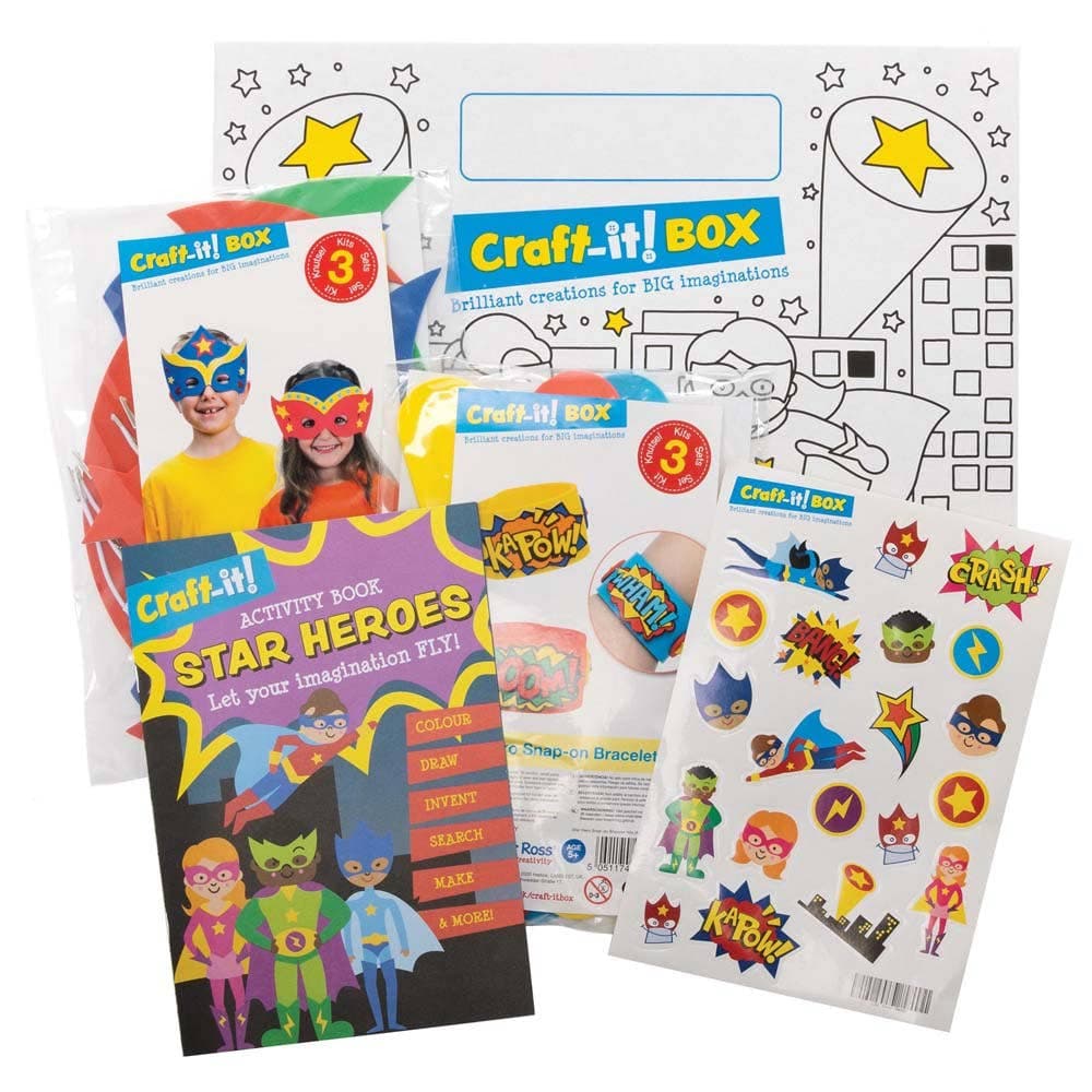 Baker Ross Star Hero Craft-it! BOX (Each) Fun & Educational Crafts With Activity Book