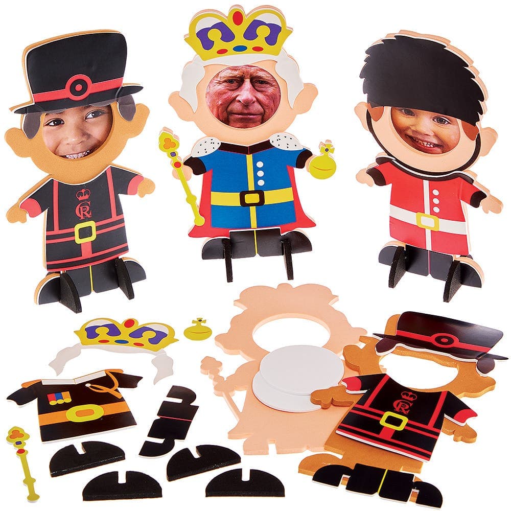 Royal Photo Frame Kits (Pack of 5) 5 Assorted Designs, Self-Adhesive Foam Pieces, Crafts For Kids