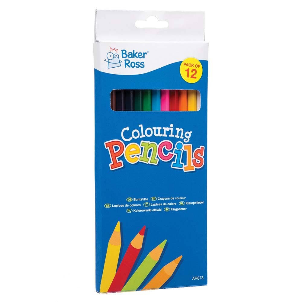 Colouring Pencils (Per 3 packs) Drawing 12 assorted colours