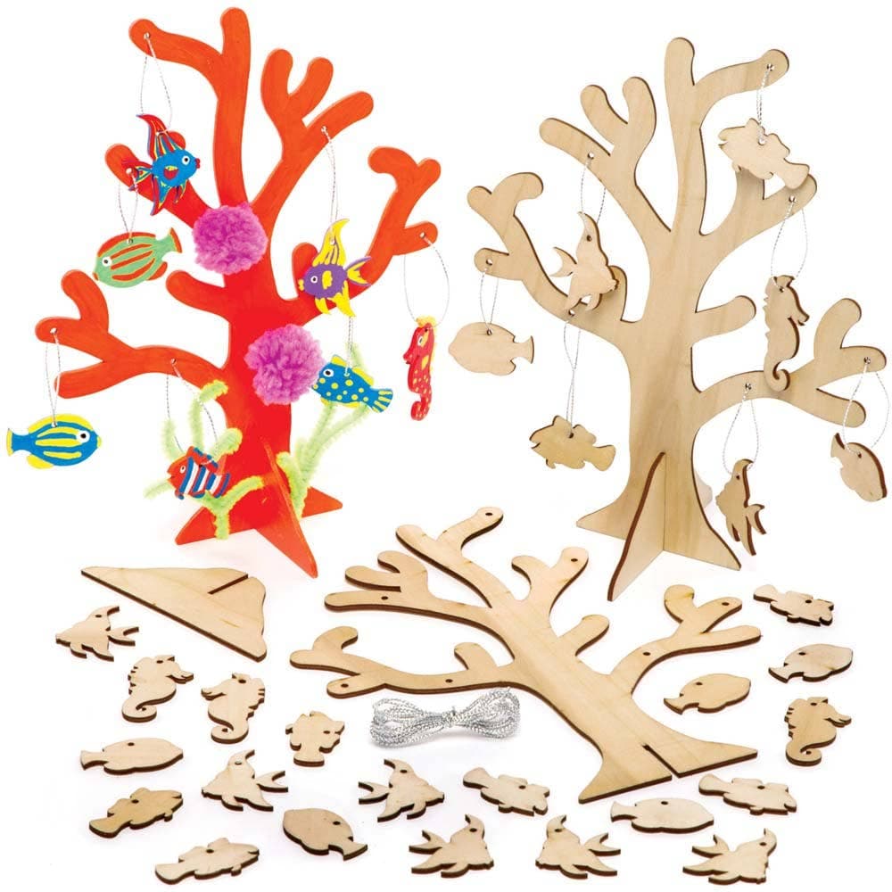 Coral Reef Wooden Kits (Pack of 2) Decoration Craft Kits