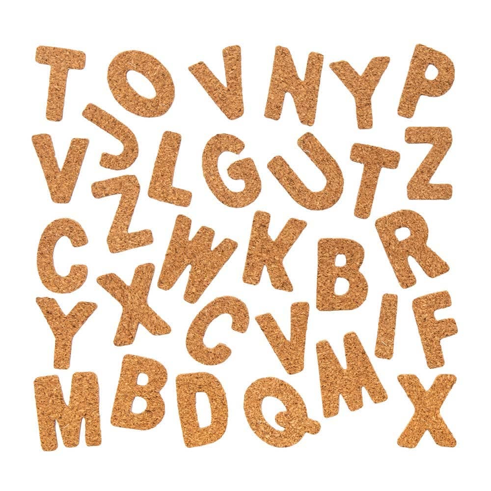 Cork Letters Value Pack (Pack of 156) 26 Letters - 6 Of Each, 30mm Size, Letters For Craft
