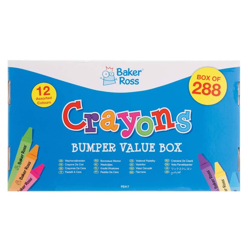 Crayons Bumper Value Box (Box of 288) Drawing 12 assorted colours