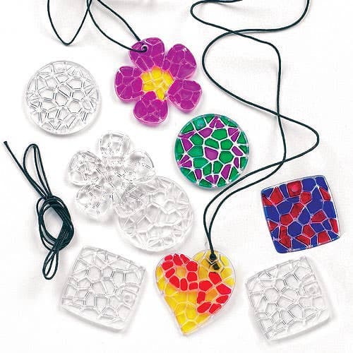 Crystal Mosaic Pendant Necklaces (Pack of 12) Jewellery