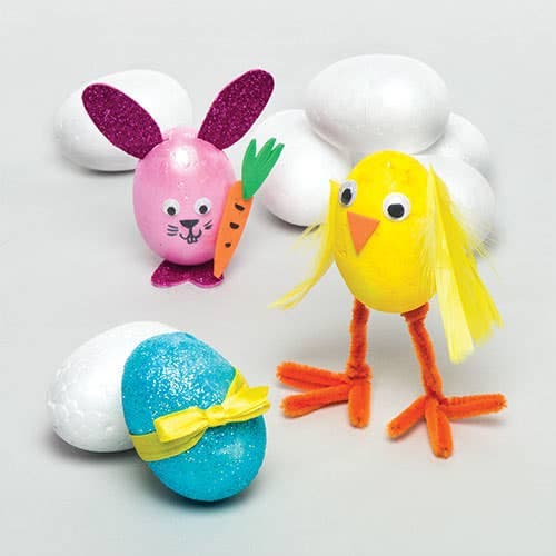 Polystyrene Eggs (Pack of 10) Craft Blanks & Bases