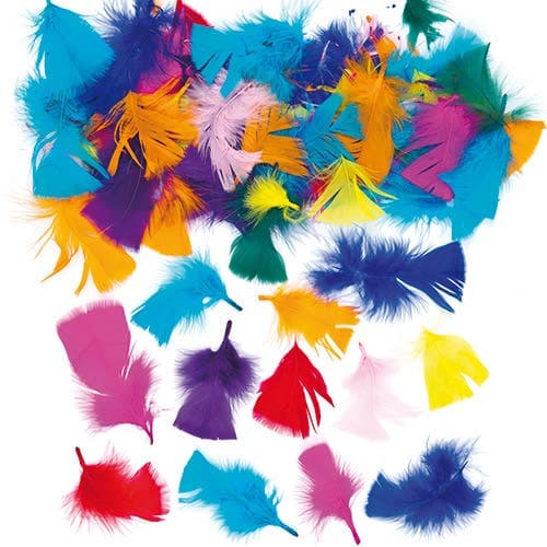 Collage Feathers (Pack of 130) Natural Craft Materials
