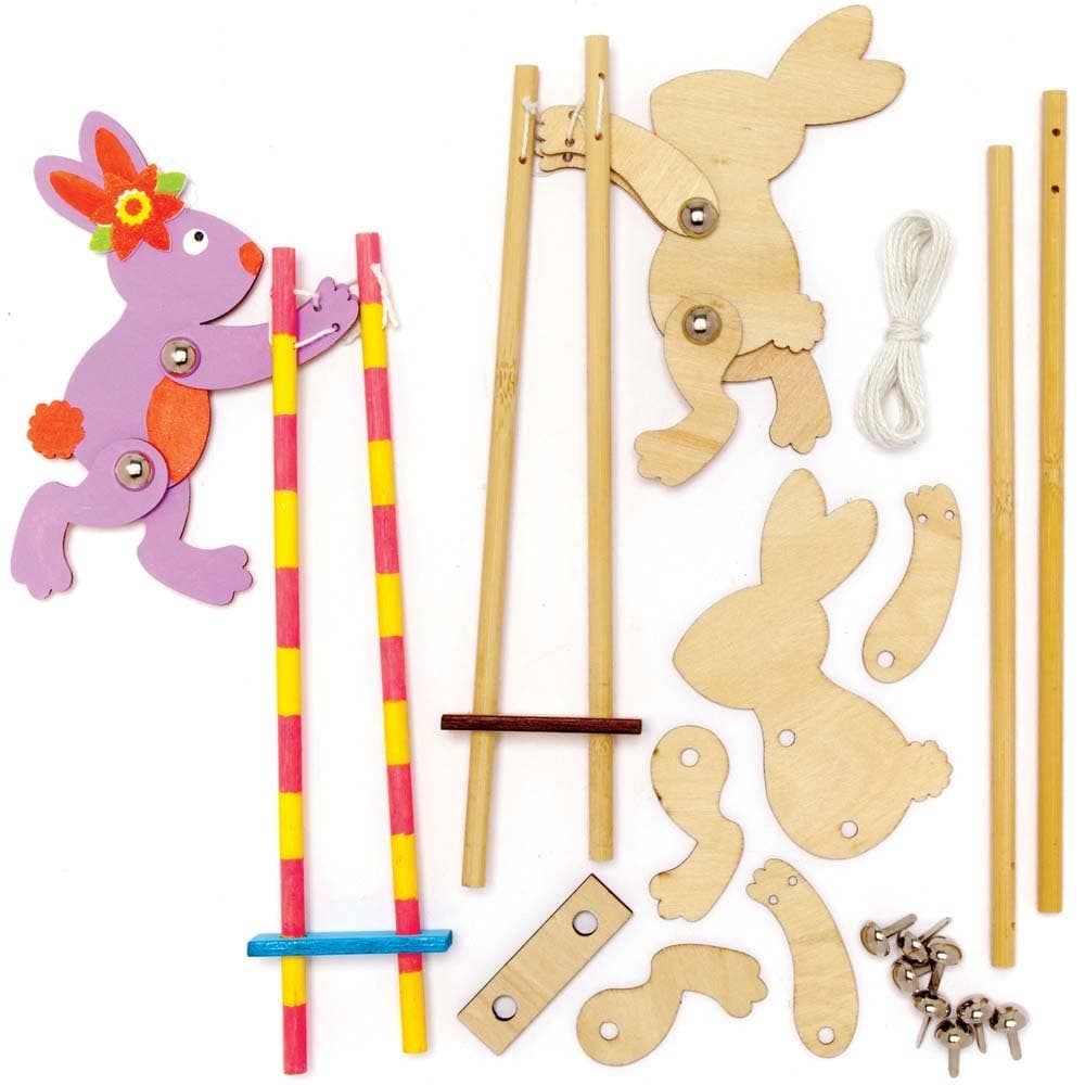 Bunny Wooden Acrobat Kits (Pack of 3) Easter Crafts For Kids