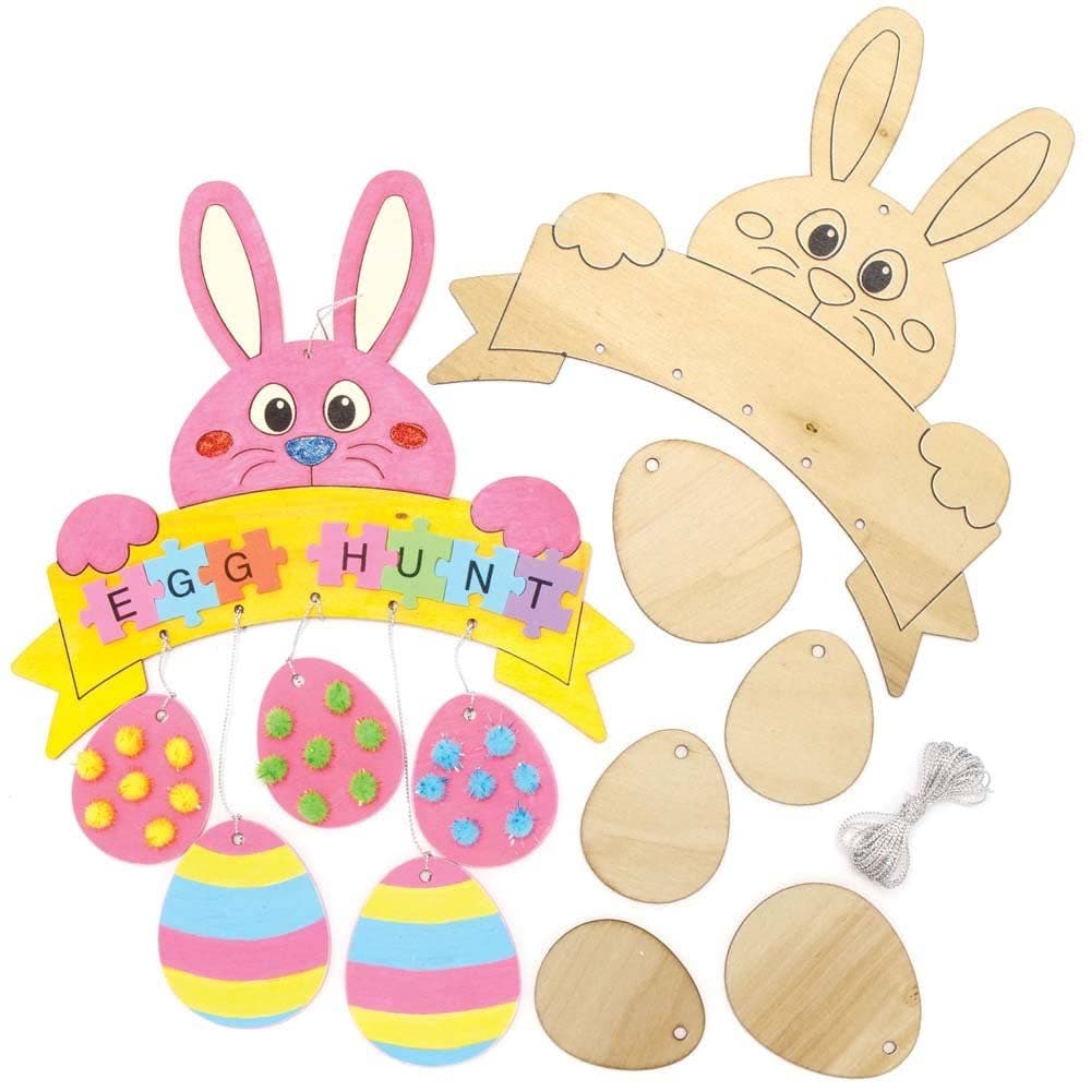 Easter Bunny Wooden Mobile Kits (Pack of 2) Easter Crafts For Kids