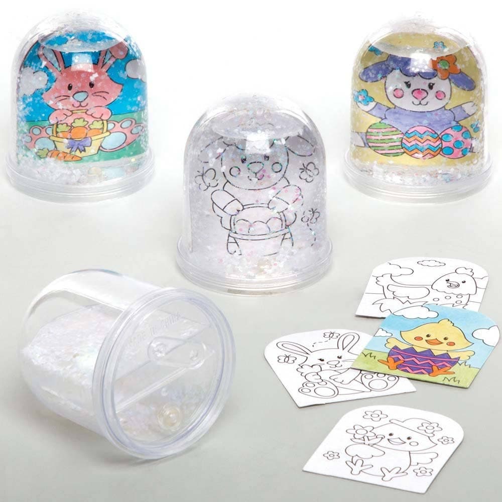 Easter Colour-in Snow Globes (Box of 4) Easter Crafts For Kids
