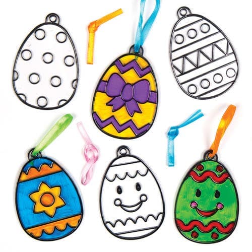 Easter Egg Suncatcher Decorations (Pack of 8) Easter Crafts For Kids