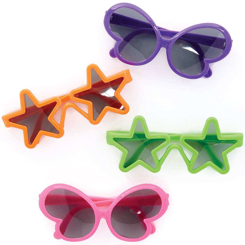 Funky Shades (Pack of 4) 4 assorted colours - Pink, Green, Red and Purple