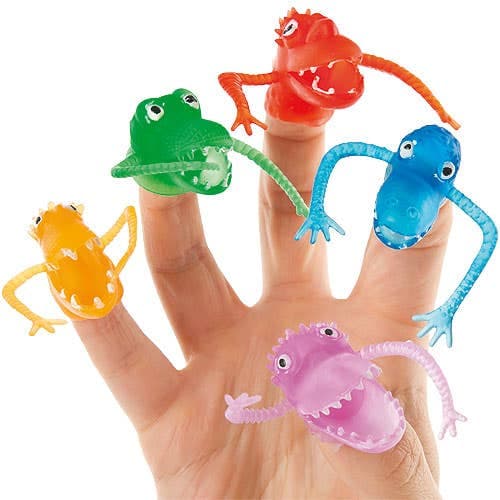 Finger Monsters (Pack of 10) Halloween Toys, Assorted Colours, Party Bag Fillers, Finger Puppets For Kids