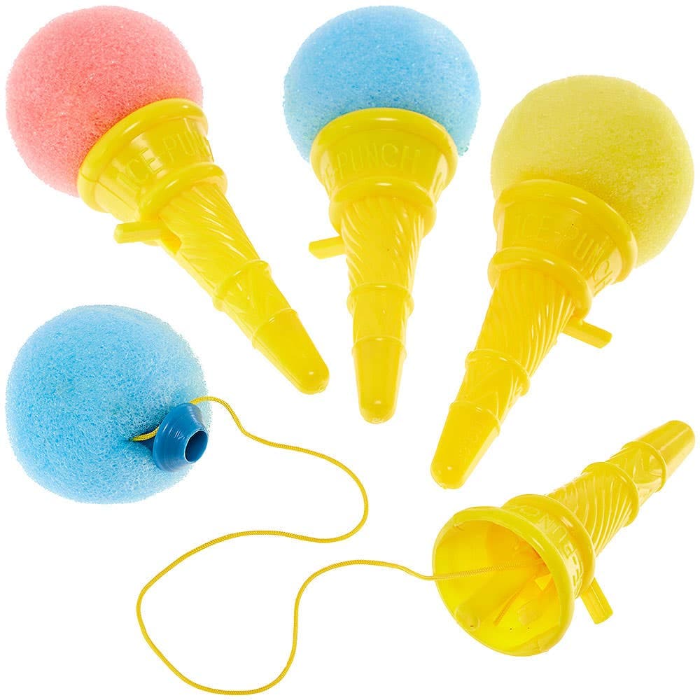 Ice Cream Sponge Poppers (Pack of 6) Pocket Money Toys Popper comes in 4 assorted colours