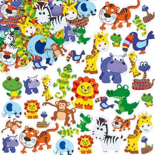 Jungle Animal Foam Stickers (Pack of 96) Stickers