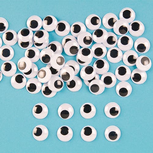 Jumbo Self-Adhesive Wiggle-Eyes (Pack of 100) Craft Embellishments