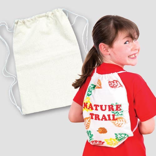 Drawstring Backpacks (Pack of 2) Decoration Craft Kits Warning: Keep away from Fire