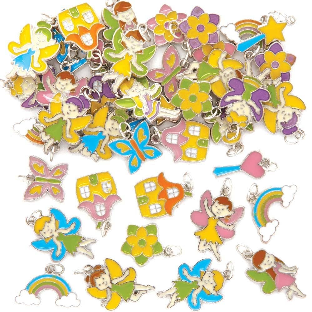 Fairy Charms (Pack of 30) Metal Charms - Great For Jewellery Making, 21 Assorted Designs