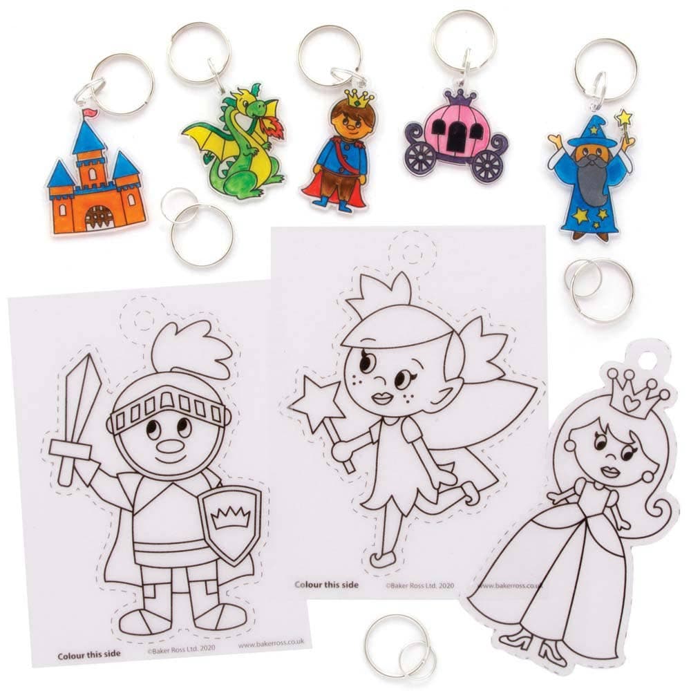 Fairy Tale Super Shrink Keyrings (Pack of 8) Pocket Money Toys